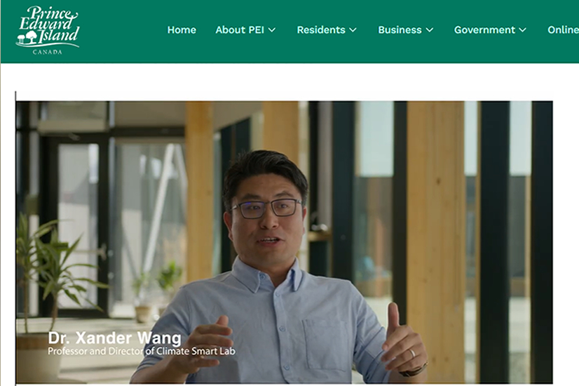Dr. Wang is featured in the Government of PEI’s Climate Hazard Video Series